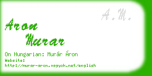 aron murar business card