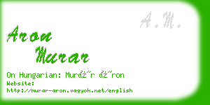 aron murar business card